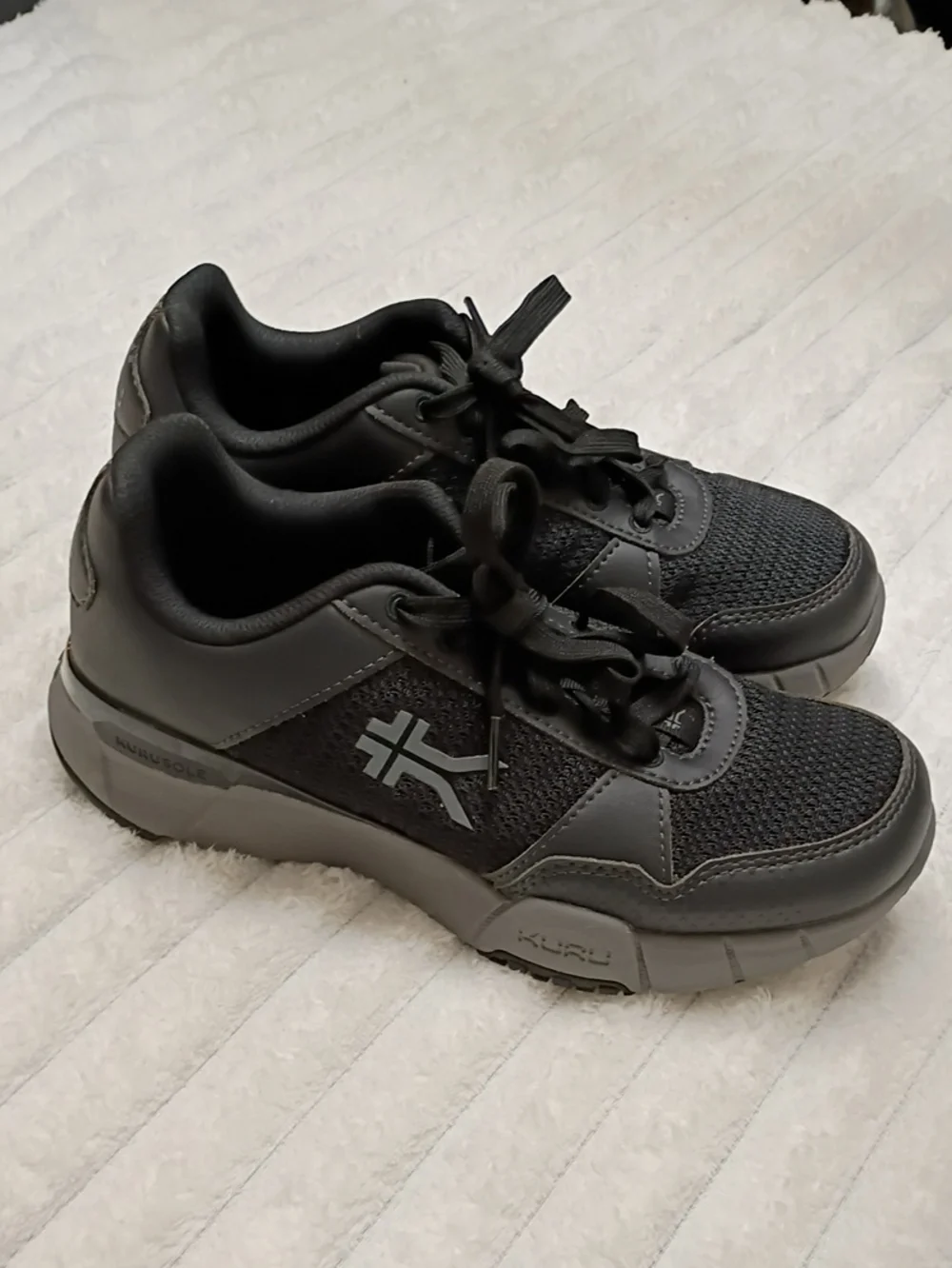 Kuru Quantum 2 Black Plantar Fascitis Orthopedic Support Walking Work Shoes 7W